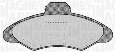 MAGNETI MARELLI 363916060246 -  Комплект тормозных колодок, дисковый тормоз